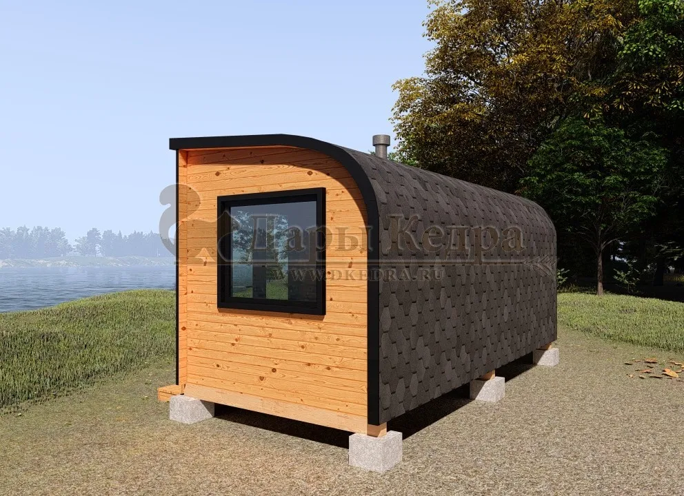 Баня «Парус» из кедра 5х2,2 метра