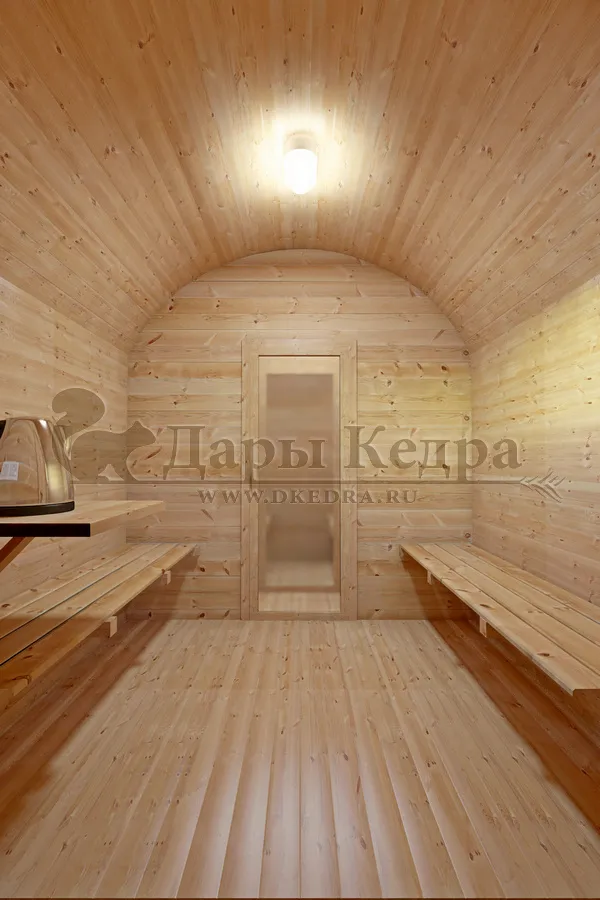 Баня-бочка буханка из кедра 6 метров